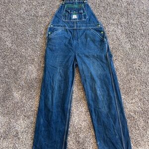 Lady Liberty Bib Overalls Womens Size 14 Tall Denim Y2K Ladies Workwear 38x30
